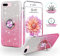 SouliGo for iPhone 8 Plus Case iPhone 7 Plus Case Glitter Bling Sparkle Girls Women Cover 360° Ring Holder Kickstand Magnetic Car Mount Shockproof Phone Cases, Gradient Pink