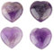 Pssopp 4 Stück Kristall Amethyst und Tigerauge Stein 25cm Natürlicher Herzförmiger Stein für Chakra Energieheilung Reiki Balancierender Sorgenstein Zimmerbrunnen Steine(Amethyst)