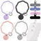 4 braccialetti da polso per telefono + 4 cordini per telefono in tela + 4 linguette in plastica, anello da polso universale in silicone anti-smarrimento cinturino ad alta elasticità smartphone