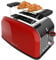 Cecotec Vertikaler Toaster Toastin' time 850 Red, 850W, Doppelter Kurzschlitz und breiter Schlitz von 3,8 cm, Obere Stäbe, Edelstahl, Automatische Abschaltung und Pop-up-Funktion, Krümelablage