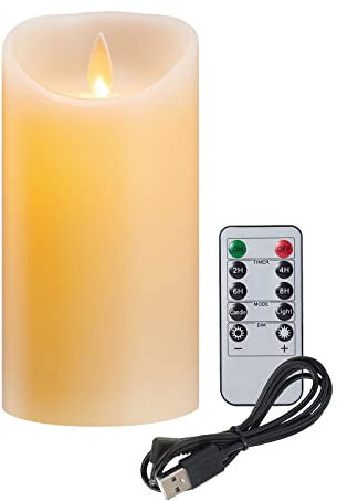 Koelaa Velas LED Recargables USB Con Control Remoto - Sin Llama, para Salón, Halloween, Navidad, Boda, Fiesta, Decoración - 7.5 * 10cm