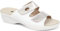 Fully Adjustable Mule Sandals - White-Silver Size 5