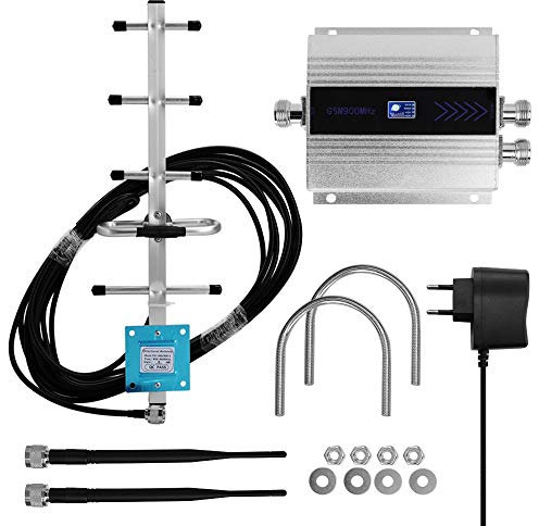 LCD GSM900MHz Amplificador de señal de teléfono móvil de Doble Extremo Amplificador de señal de repetidor de señal de teléfono Celular con Antena Yagi