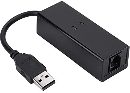 USB 56K Externes Modem Unterstützung, externes DFÜ-Up-Sprachfax-Datenmodem für Win7 Win8 Win10 XP, unterstützt Anrufer-ID, V.92 Quick Connect, Empfangen und Senden von Fax einfach