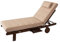 PillowPrim Matelas pour meubles de jardin, chaise longue, balcon, extérieur, coussin, canapé, coussin de siège, beige, 204 x 60 cm