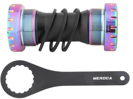 Meteorolite Tretlager mit Gewinde, Schwarz/Rot/Blau/Violett/Grün/Gold/Dazzle BB91 68/73 mm MTB Integral versiegeltes Stahllager unten, Halterung für 22–24 mm Spindelkurbel