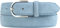 BELTINGER Damen-Gürtel aus Veloursleder 3,5 cm | Velour-Ledergürtel für Damen 35mm | Wildleder-Gürtel mit runder Gürtelschließe | Jeansblau 100cm