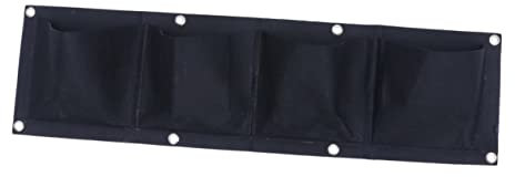 SUPVOX Contenitore Per Piante in Feltro Da Appendere Alla Parete A 4 Tasche Nero Per Piccoli Spazi