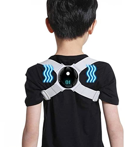 Comebachome Correcteur de posture enfants, dossier de posture de dossier de dos avec rappel de vibration du capteur intelligent, entraîneur de posture réglable pour les enfants