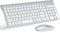 TopMate Ensemble Clavier avec Couvercle et Souris sans Fil Ultra-Mince, 2.4G Silent Compact 2400DPI Pleine Taille, Piles 2 AA et AAA, pour PC/Laptop/Windows/Mac - Argent Blanc