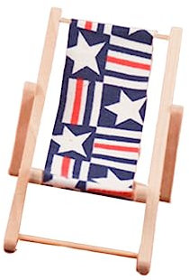 TOYANDONA Miniatur Strandstuhl Aus Holz Puppenhaus Möbel Puppenhaus Zubehör Dekorative Holz Möbel Kreatives Spielzeug Für Puppenhausgestaltung