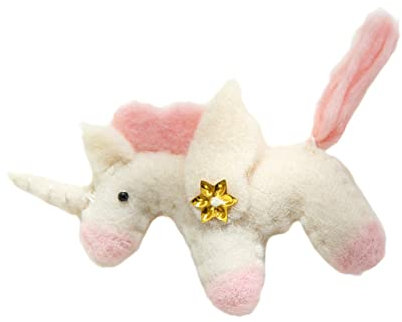 FUNOMOCYA Einzigartige Einhorn Christbaumschmuck handgemachte Dekorationen rosa weiß
