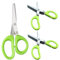 Herb Scissors 5 Blade Kitchen Scissors 3Pcs Stainless Steel Salad Scissors Ergonomic Herb Scissors Sharp Washable Scissors for Cutting Scallion Chilli Coriander Paper