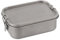 BURLOE Grau, Outdoor Brotdose Aus Reinem Titan, Camping Bento Box Lunchbox Picknick Tragbares Geschirr Premium Wasserdicht Auslaufsicher Mit Abtrennung Und Dichtring