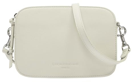 Liebeskind Berlin Umhängetasche Luka – Cross-Body Bag aus Leder mit verstellbaren Schulterriemen – kleine Schultertasche, Fächer mit Reißverschluss – Shoulder Bag, 14.5 x 20.5 x 7 cm,Milk