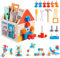 ANYCESO Montessori Giocattolo Busy Board Banco da lavoro per bambini, giocattolo in legno per bambini, valigetta degli attrezzi, gioco di ruolo, giocattolo educativo per bambini a partire dai 3 4 5 6