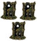 HANABASS 3St Schloss Aquarium Dekoration Aquarium Roman Colosseum Ornament Aquarium römisches Kolosseum Handwerk naturvibes gartendekofiguren römisches Kolosseum-Ornament Aquarienlandschaft