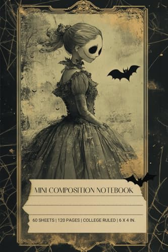 Mini Composition Notebook: College Ruled, Lined Journal for Kids, College, Students, Woman, Man, Small Pocket Size 6.0 x 4.0 in, 60 Sheets / 120 Pages: Spooky Dark Nights: Halloween Edition