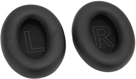 Replacement Earpads Cushions for Soundcore Life Q20/Q20 Bluetooth Headphones, Ear Pads with Softer Protein Leather, Noise Isolation Foam, Added Thickness (Black)