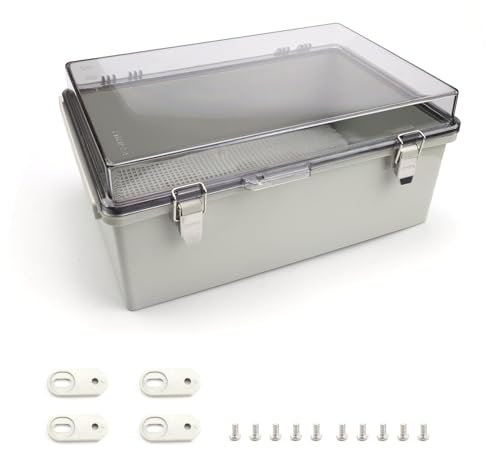 WJUAN Klemmdose, ABS Kunststoff Verteilerdose Außen Wasserdicht, Wasserdichte Kabelbox mit Schnappverschluss, Versiegelt, Isoliert, für Schutz Kabeln Oder Powerboards