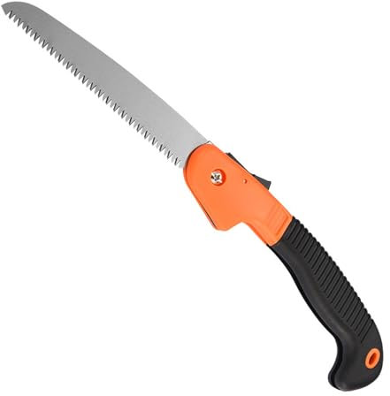Samurai Pruning Saw - Heavy Duty Premium Japanese Hi-Carbon Steel Saw, Ergonomic Oak Handle, Holster Included, Ideal for Branches, Trimming, Camping, PVC, Hiking, Wood - 400mm