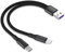 CHXINGCHEN Cable de carga USB C y micro USB 2 en 1 (20 cm), cable de carga rápida trenzado de nailon tipo C de 5 A, compatible con dispositivos micro y tipo C como Samsung, Huawei, Xiaomi, etc.