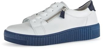 Gabor Damen Low-Top Sneaker, Frauen Halbschuhe,schnürschuhe,schnürer,straßenschuhe,Strassenschuhe,Sportschuhe,Weiss (River),40 EU / 6.5 UK