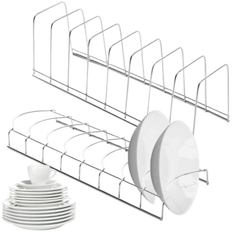 Rrlihjgu Rejilla para secar Platos, Rejilla para escurridor de Platos | Organizador de Platos 2X | Escurridor de Platos de Acero Inoxidable, Organizador de Platos y tazones, Soporte para Platos,