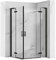 Rea Box Doccia Double Nero 80x100 Box Doccia senza Piatto Doccia Vetro Temperato di Sicurezza Trasparente 6 mm (Nero)