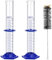 PRECIPETTE 2 Pcs Messzylinder Glas 250ml Messzylinder Borosilikatglas Dickglas Laborzylinder mit einer Reinigungsbürste Laborglaswaren für Flüssigkeitsmessung