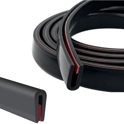 U-förmige Kantenschutz für Bleche: 6 M Fassungsprofil Kantenschutzprofil Gummidichtung Selbstklebend für Blech Autotüren Metallplatten Tischecken(6 Meter Länge)