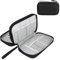 Simpolor Cable Organiser Bag, Double-Layer Electronics Accessories Bag Organiser for Cables, Universal Carry Travel Gadget Bag for Cables, Power Bank, USB Drive, Charger Hard Disk - Black,L