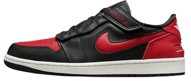 Air Jordan 1 Low FlyEase Men's Easy On/Off Shoes (DM1206-067, Black/Summit White/Varsity Red), Black/Summit White/Varsity Red, 10 UK