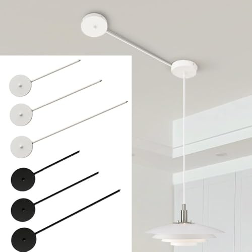 Kabelkanal Extention, Kabelführung aus Metall Deckendose kabelabdeckung decke L-förmiger Kabelkanal Lampenabdeckung Deckenanschluss (Weiß, 30 CM)