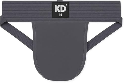 KD Willmax Organic Cotton Jockstrap Gym Supporter – 3” Waistband, Soft & Durable (Grey Pack 1, X-Small)