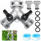 Conector 2 vías Adaptador para Grifo Doble, Adaptador de Divisor de Grifo 3/4, Divisor de Manguera de Jardin de 2 Vías 3/4, Distribuidor de Agua, para Cocina Exterior Jardín Césped