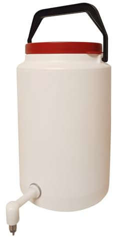 Kleintiertränke 3L für Kaninchen & Meerschweinchen – BPA-frei – mit Trinknippel & Tragegriff – inkl. Schraubhaken – Kunststoff Wassertränke Made in Germany – Weiß/Rot/Schwarz