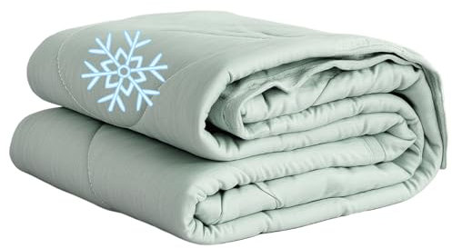 Zelesta Kühldecke – Kühlende Bettdecke – Sommerdecke ohne Bezug – Kühlende Decke – Spannbettlaken (Mint Green, 140x220 cm)