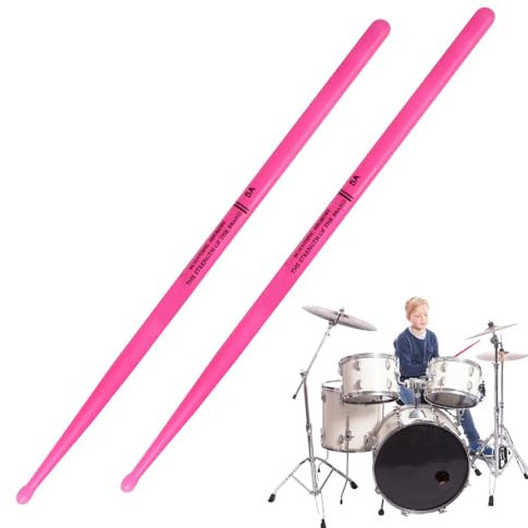 Schlagzeugstock, LED-Schlagzeugstöcke, leuchtend, leuchtet im Dunkeln, fluoreszierender Drumstick, leuchtende Drumsticks für Bühnenauftritte mit 4 blinkenden Lampenperlen