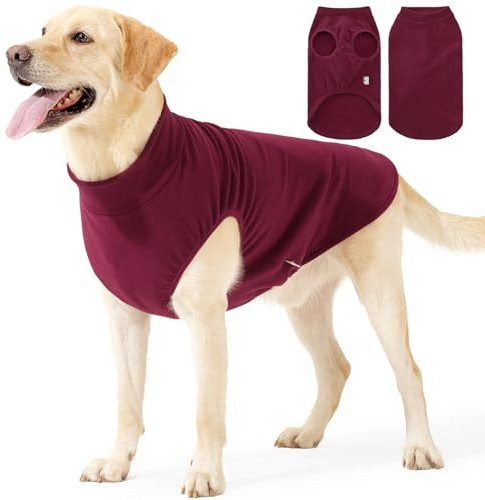 BT Bear Dog Winter Coat,Soft Warm Fleece Pets Jacket Vest for Medium Dogs Large dogs,Red_XL