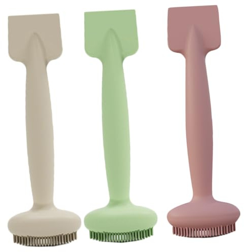 DECORNIJIA 3pcs Facial Mud Mask Dual Use Silicone Face Scrubber Brush for Skincare Tools Applicators for Women Silicone Cleaning Mask Brush for Home Use