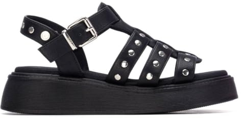 XTI - Sandalen Cangrejeras Damen Schwarz - Bequeme und vielseitige Schuhe - Casual Mode - Modell 14523801 (Größe 40)