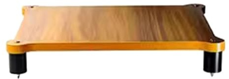 Easnuroz HiFi-Rack Mit 1/2/3/4 Ebenen Universelle, Freistehende Lautsprecherständer AV-Regal Für Audio- Und Videogeräte Rack Für Stereoanlagen(Wood Color,60 * 15 * 48cm)