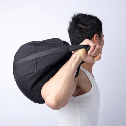 YNZUNMY Sandsäcke für Fitness,Gewichtssack,Sandbag 10lbs 20lbs 30lbs Tragbarer Sandsackkessel Gewicht Einstellbarer Sandsack Trainingsgerät Mit Herausnehmbarem Liner(20lbs Black)