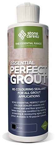 StoneCare4U Essential Perfect Grout, Black, 237ml. Restore & Renew Old Kitchen, Bath, Wall & Floor Grout. Superior Alternative to Grout Pen or Paint. Long-Term Sealing Protection - Stonecare4u