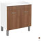 Mueble base para fregadero de cocina modelo PRATIKA 80 x 50 cm teca