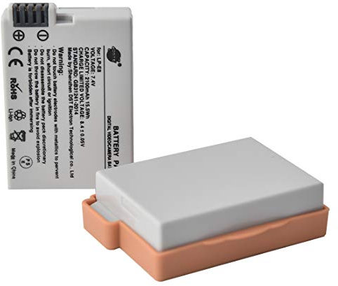 DSTE 2-Stück Ersatzakku Set LP-E8 Batterie kompatibel mit Canon EOS 550D 600D 650D 700D Kiss X4 Kiss X5 Kiss X6i Kiss X7i