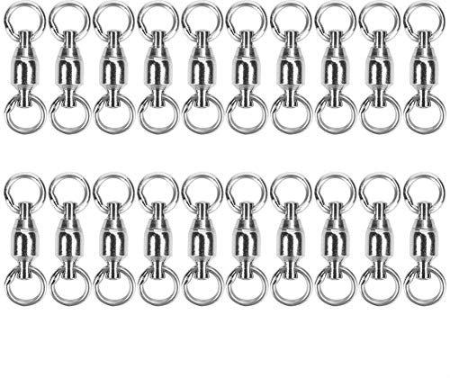 Angeln Kugellagerwirbel Hochfester Edelstahl Angeln Rollschnappköder Steckverbinder Für das Hochseefischen(1#20pcs)