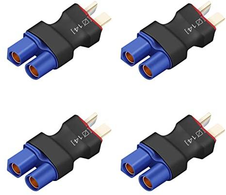 YOWOO 4 STÜCKE Deans Style T-Steckeradapter -> EC3-Buchsenstecker für Lipo-Batterie