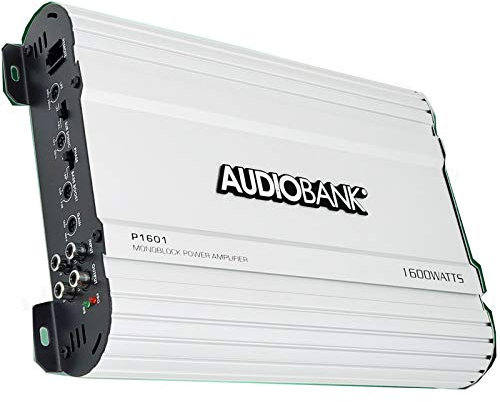 Audiobank Monoblocco 1600 WATTS Amp Classe AB Car Audio Stereo Amplificatore P1601 Heavy Duty Lega di Alluminio Dissipatore di Calore, Classe A-B Funzionamento Remote On/Off Circuito